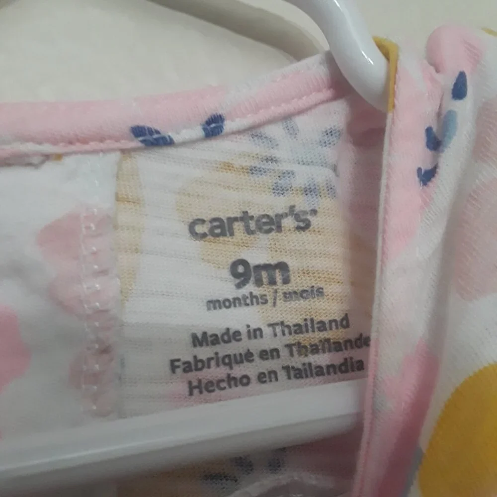 Carter's Pink and Yellow Floral Kids Blouse